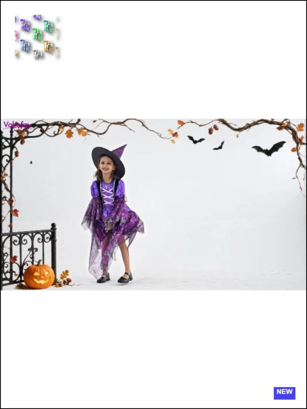 Kids Witch Costume with LED Lights – Halloween Dress, Hat, Broomstick, Wand,